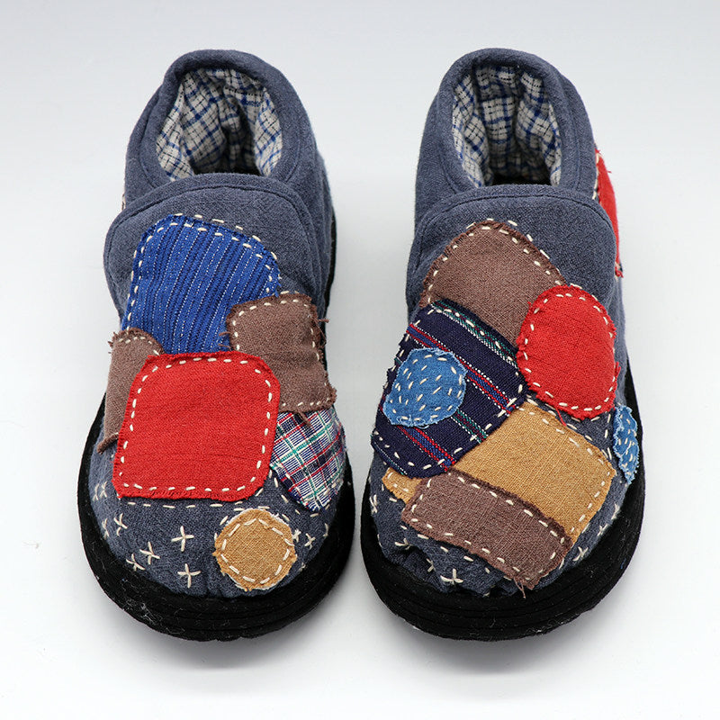 Handmade Cotton Cloth Shoes – Traditional Patchwork Soft Sole Shoes