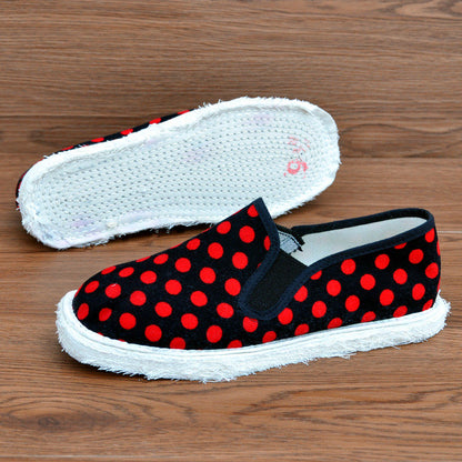 Handmade Cotton Slip-On Shoes – Lightweight, Breathable, Comfortable Daily Flat