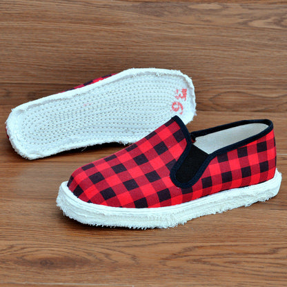 Handmade Cotton Slip-On Shoes – Lightweight, Breathable, Comfortable Daily Flat