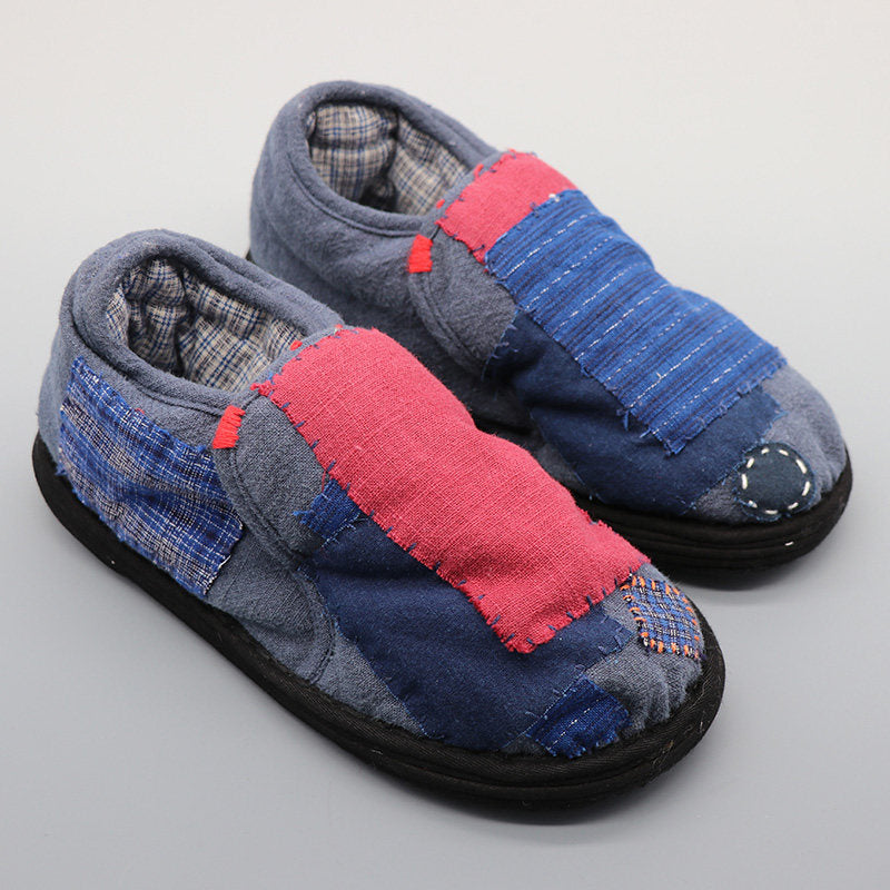 Handmade Cotton Cloth Shoes – Traditional Patchwork Soft Sole Shoes