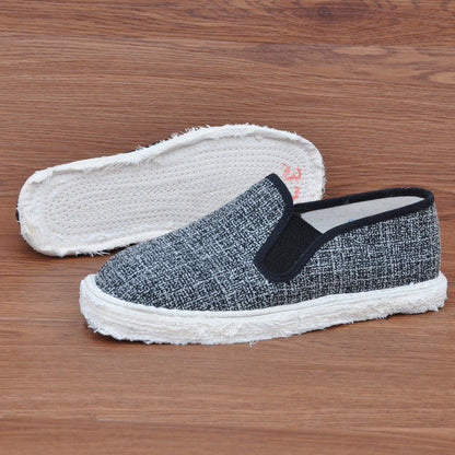 Handmade Cotton Slip-On Shoes – Lightweight, Breathable, Comfortable Daily Flat