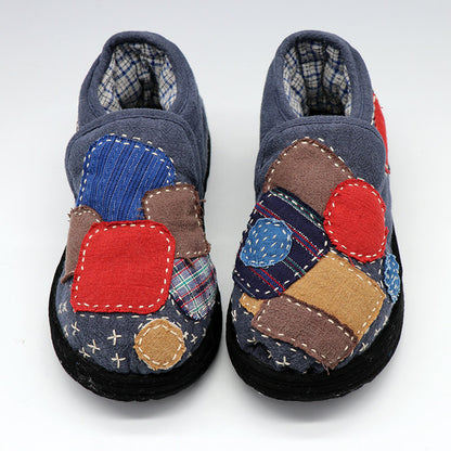 Handmade Cotton Cloth Shoes – Traditional Patchwork Soft Sole Shoes