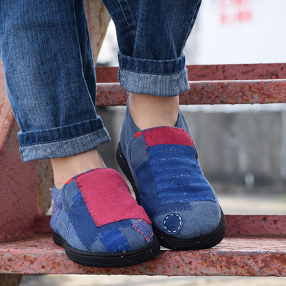 Handmade Cotton Cloth Shoes – Traditional Patchwork Soft Sole Shoes