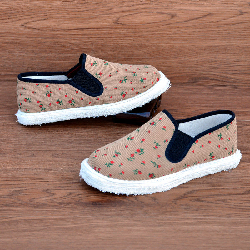 Handmade Cotton Slip-On Shoes – Lightweight, Breathable, Comfortable Daily Flat