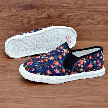 Handmade Cotton Slip-On Shoes – Lightweight, Breathable, Comfortable Daily Flat