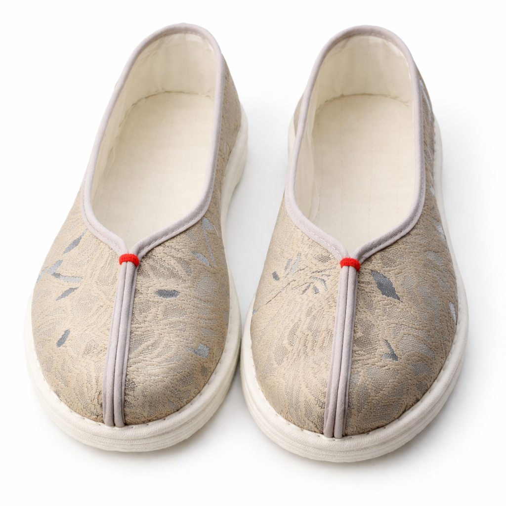 Handmade Cotton Slip-On Shoes – Floral Pattern, Soft Sole Comfort