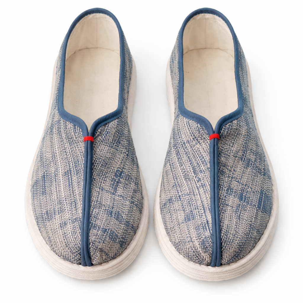 Handmade Cotton Slip-On Shoes – Floral Pattern, Soft Sole Comfort