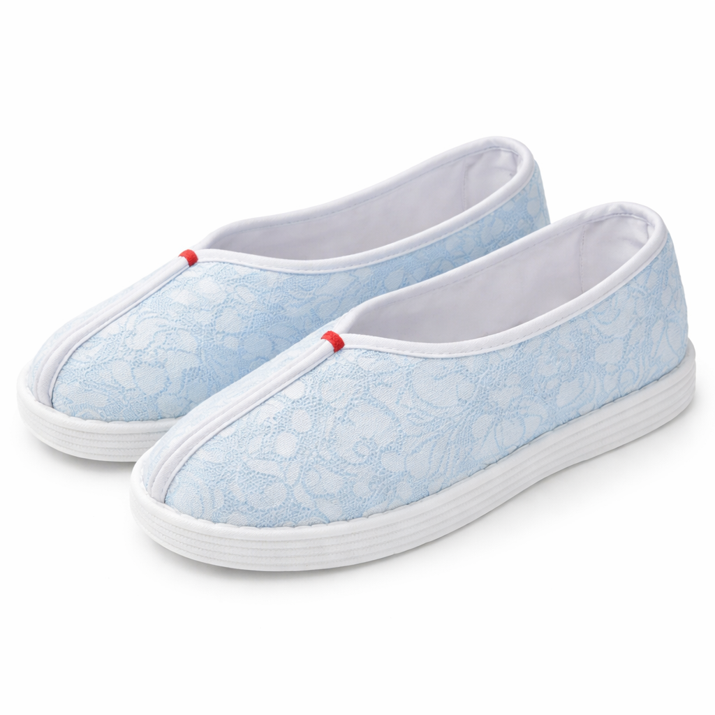 Handmade Cotton Slip-On Shoes – Floral Pattern, Soft Sole Comfort