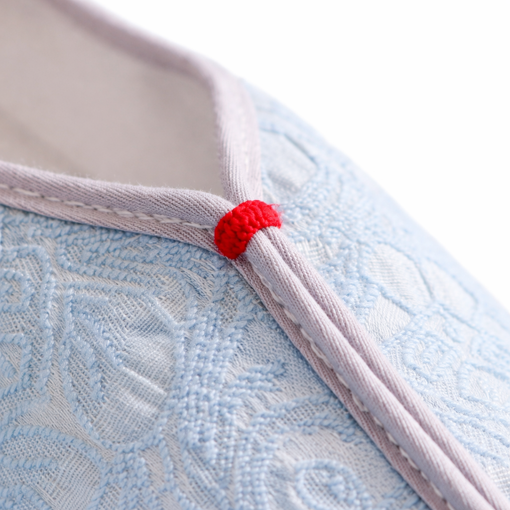 Handmade Cotton Slip-On Shoes – Floral Pattern, Soft Sole Comfort